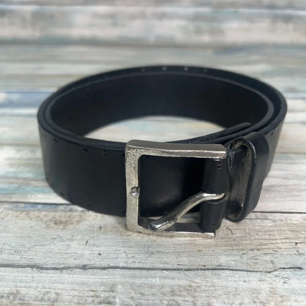Martin Dingman Leather Belt 34 Bridle Leather Mens Black Western Workwear